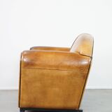Sheep leather spacious 2-seater Art Deco design sofa from Bart van Bekhoven