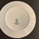 8 flat plates in opaque porcelain from Gien Terre de Fer, model Lauriers, XXth