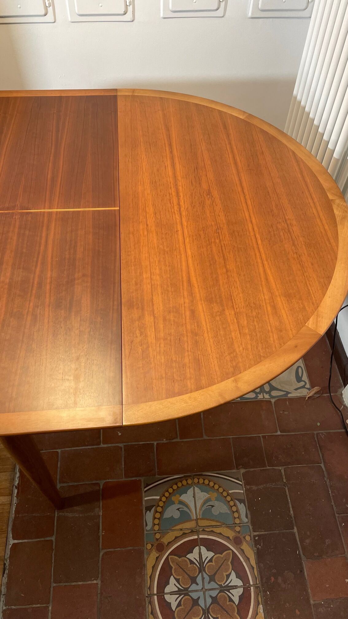 Scandinavian teak table with butterfly extension 60s