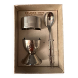 Vintage 70's stainless steel egg cup set