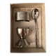 Vintage 70's stainless steel egg cup set