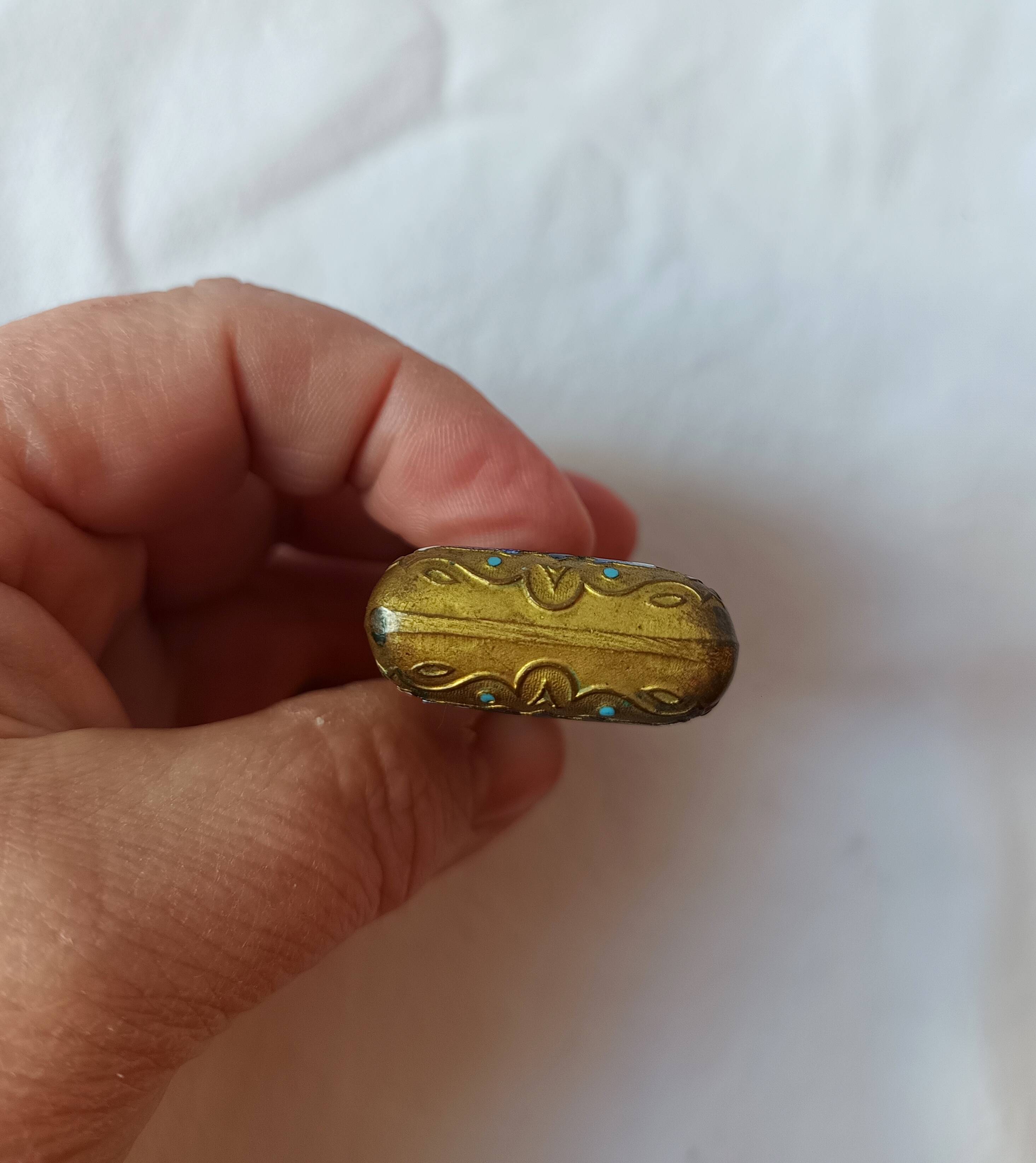 Ancien pyrogène émail cloisonné boite allumettes collection fumeur