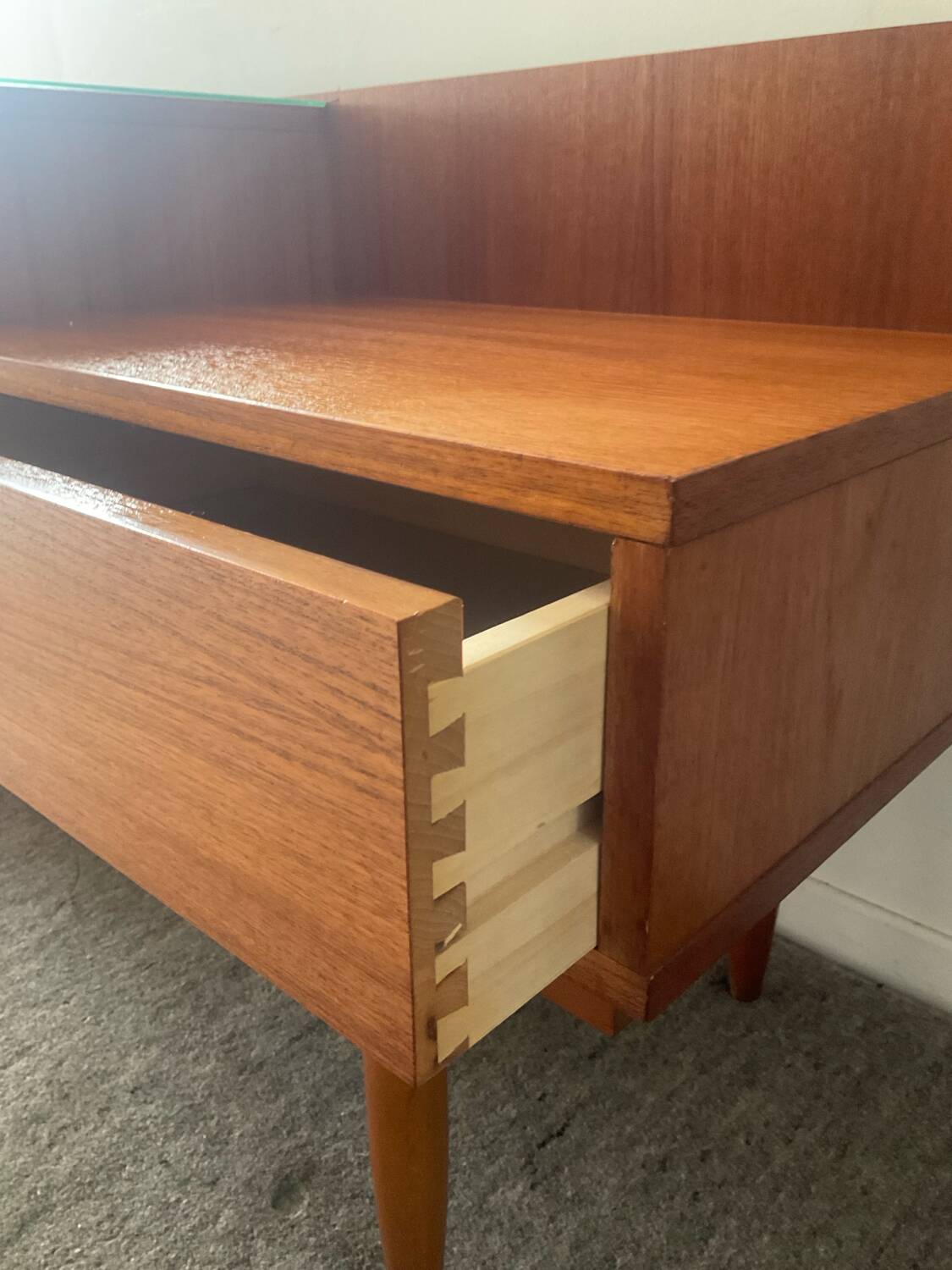 Console, Scandinavian teak sideboard, 1960s