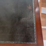 Wooden desk, leather top, extensions