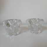 Set of 2 glass candle holders, Reims