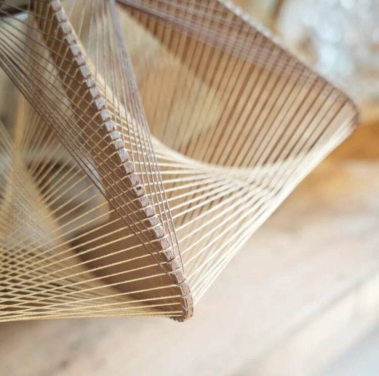 Suspension scandinave 70's fil et bois