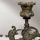 Pair of bronze candlesticks representing chimeras/dragons - 19th century