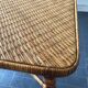 Vintage rattan table 6 people by Louis Sognot
