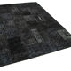 Tapis oriental vintage noué à la main 172 cm x 242 cm tapis patchwork noir