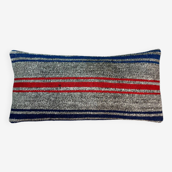 Housse de coussin kilim turc vintage, 30 x 60 cm