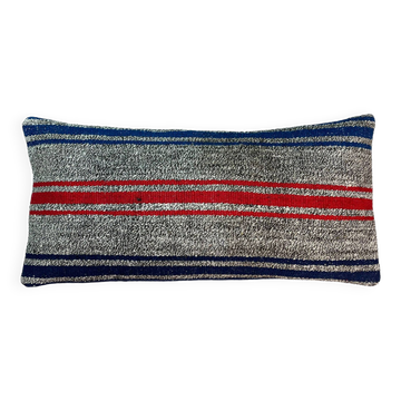 Vintage turkish kilim cushion cover , 30 x 60 cm