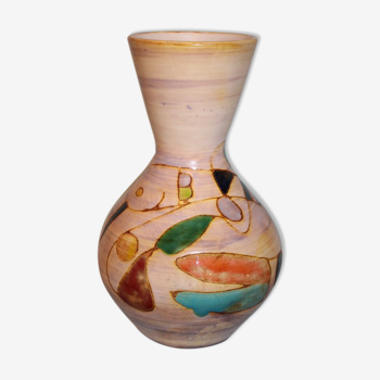 Vase en céramique de Vallauris des années 50 signé MC Treinen