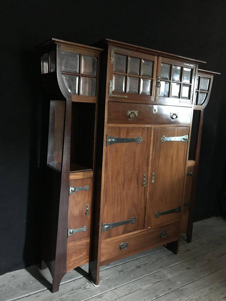 Art Nouveau mahogany display cabinet