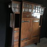 Art Nouveau mahogany display cabinet