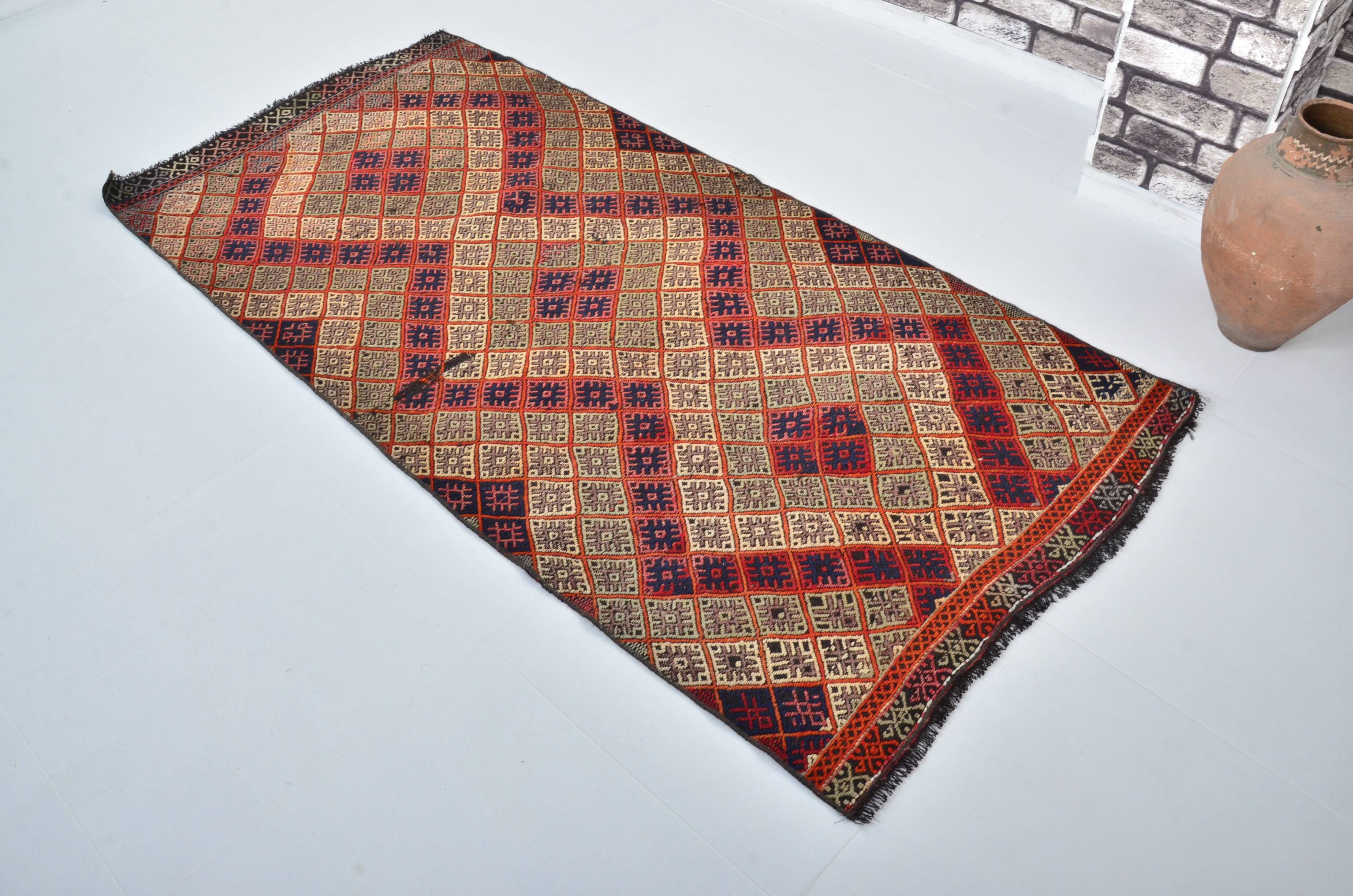 Geometric Anatolian Kurdish Kilim Rug sku 3394