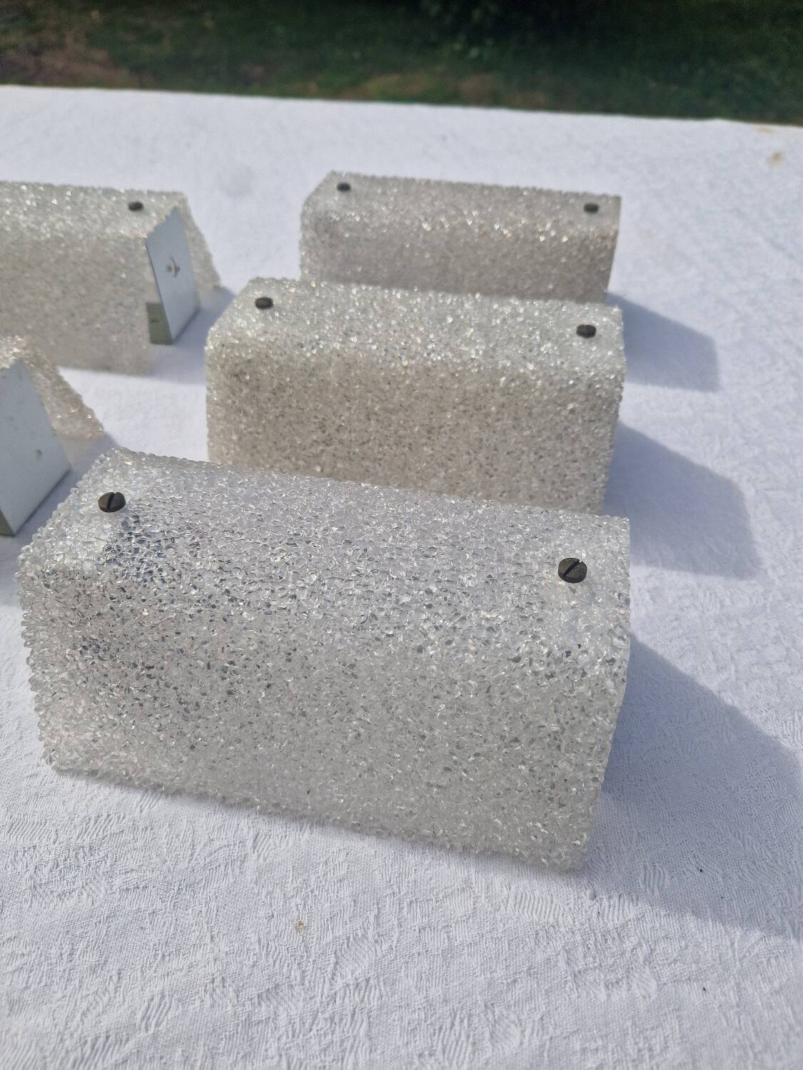 Lot of 5 Vintage Perspex Wall Lights from the 60s and 70s