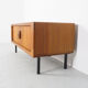 Low teak sideboard with tambour doors by Dyrlund, 1960's