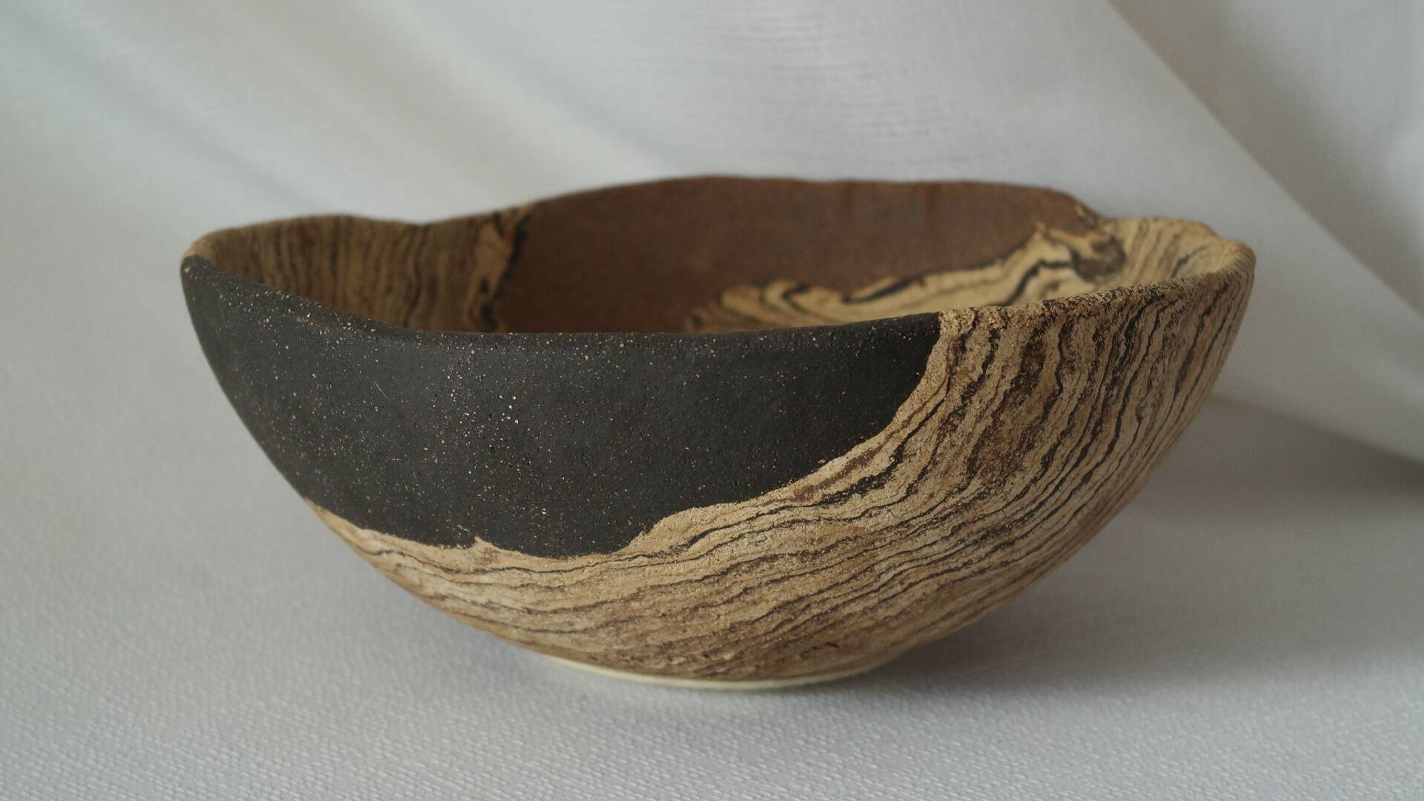 Vide poche coupe Céramique d'Art grès sable XXI