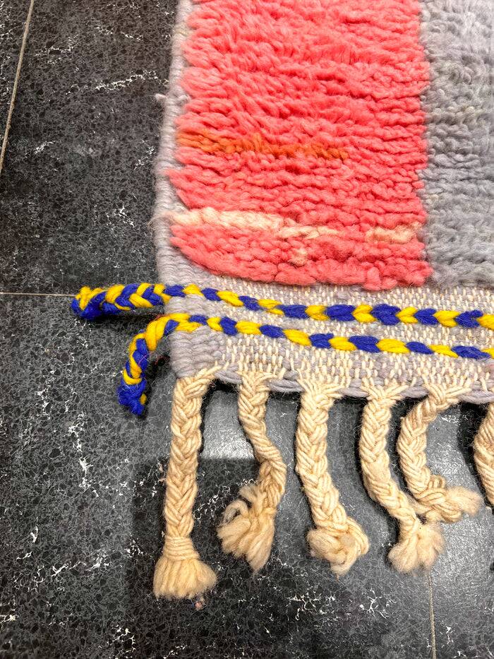 Beni Ouarain wool rug Contemporary graphic design size 200cmx150