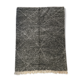 Moroccan Berber carpet Beni Ouarain grey and ecru mottled 276x206cm