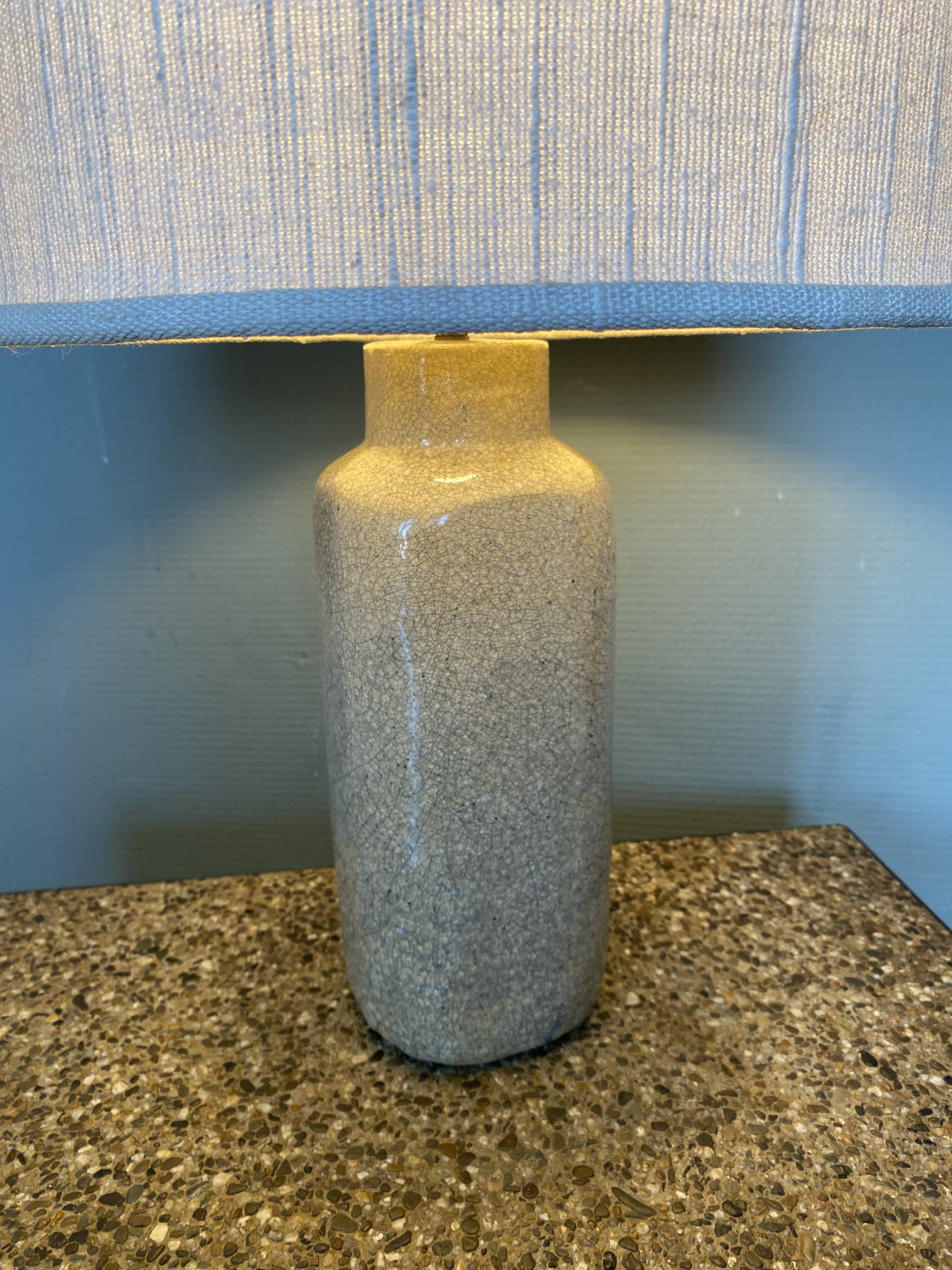 Vintage Earthenware Craquelé Mid-Century Table lamp by Pieter Groeneveldt, 1950s