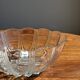 Small vintage Arcoroc Codec glass salad bowl with stylized petal patterns