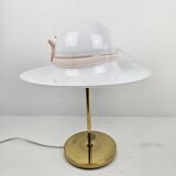 Table Lamp with Brass and Murano Glass, Italy 1970's