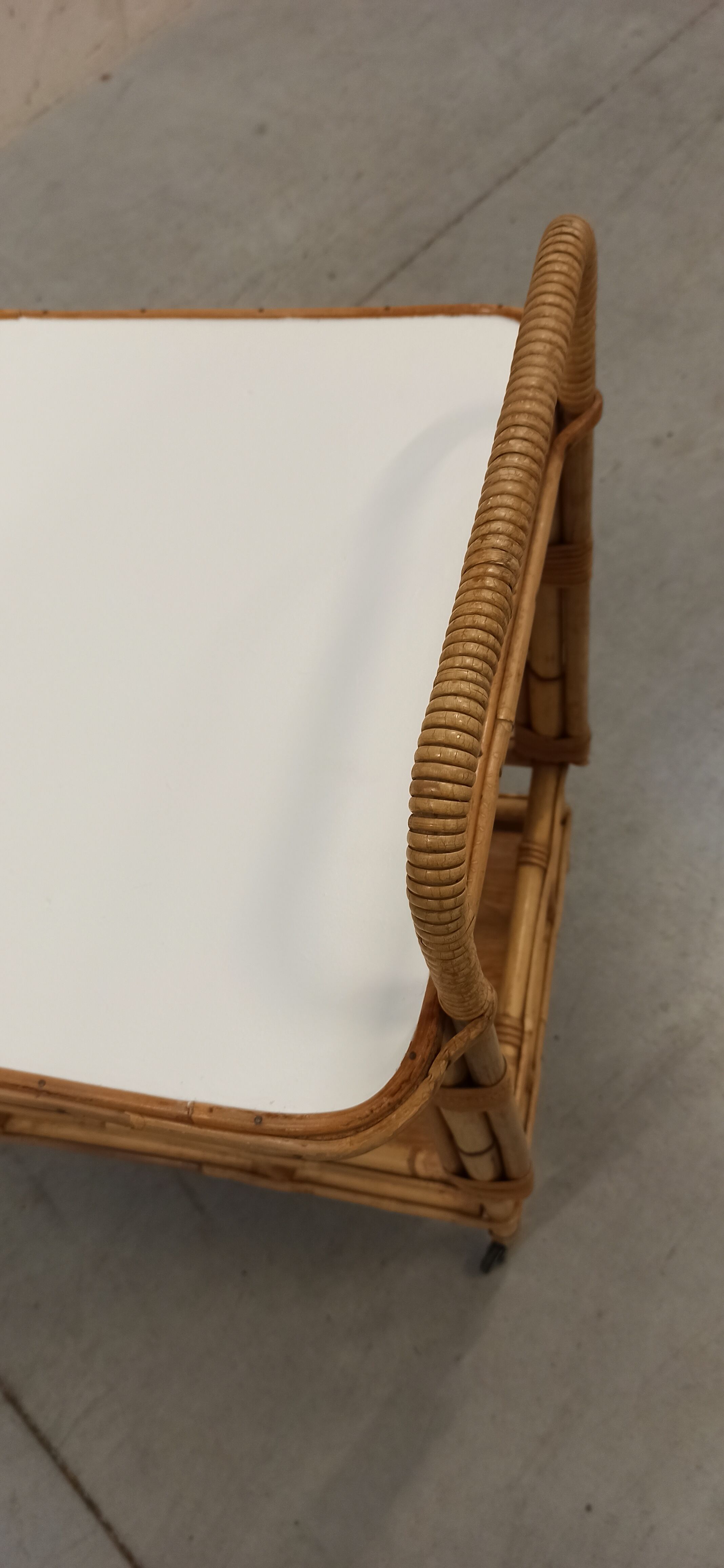 Vintage bamboo and rattan bar service