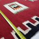 175x100 hand-woven red wool Kilim carpet