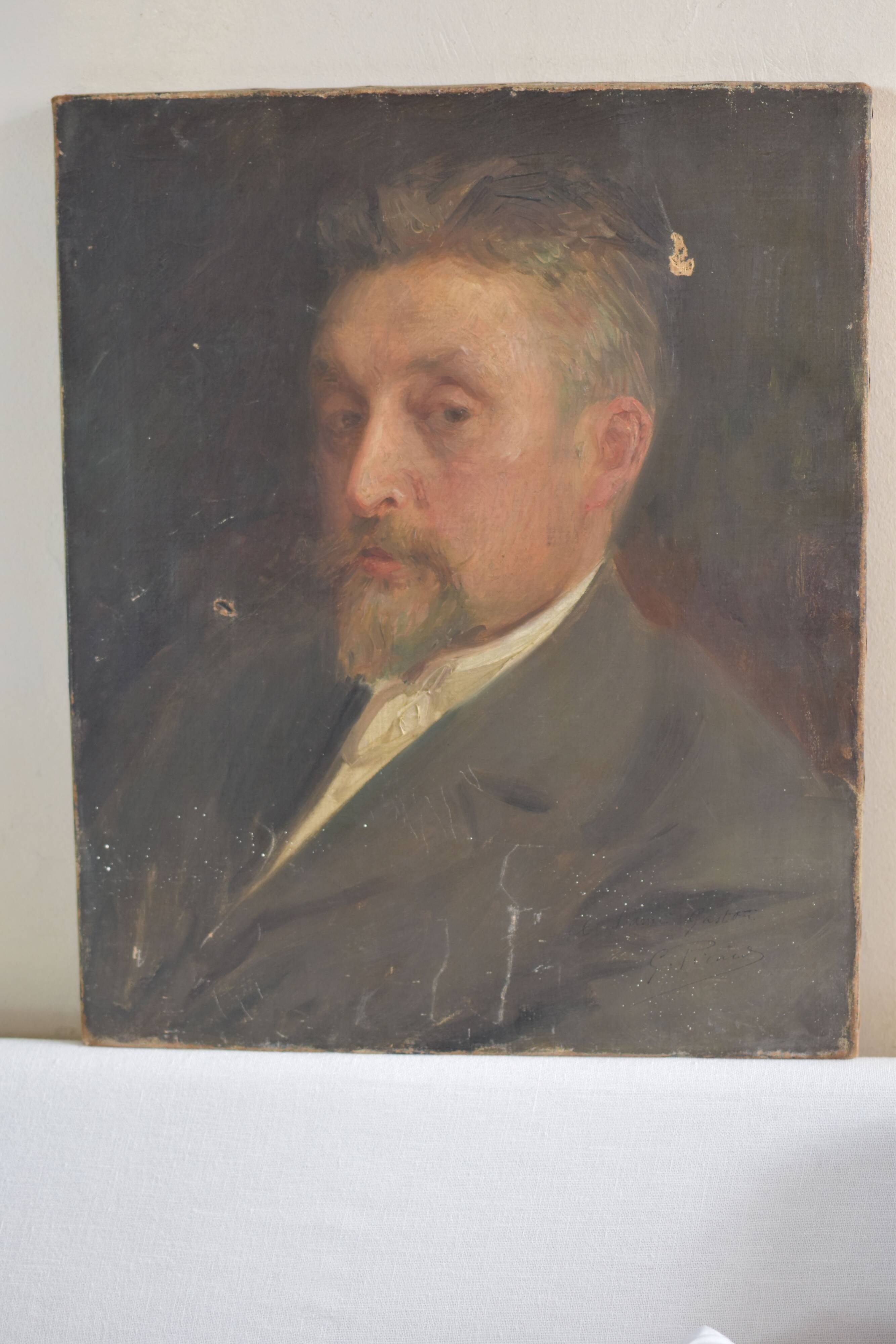 Ancestor portrait painting on canvas