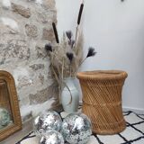 Bamboo pouf and rope