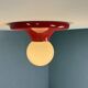 Castiglioni red metal "Light Ball" wall or ceiling lamp for Flos, Italy 1970s