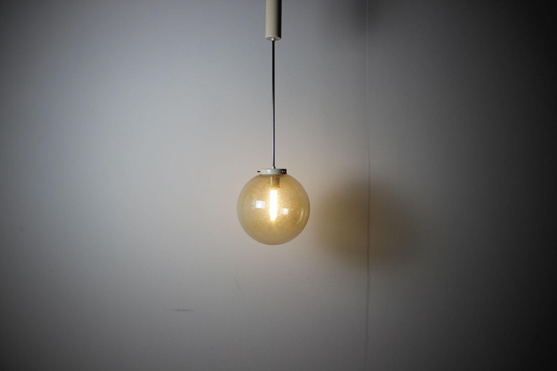 Mid-Century Glass Pendant Czechoslovakia, 1982, Up to 10 Pieces