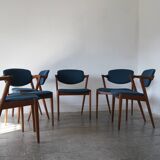 Teak Model 42 Chairs by Kai Kristiansen for Schou Andersen, Set of 6