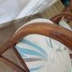 Vintage lot of 2 woven bamboo rattan armchairs - Curved wood - 1980s