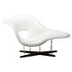Early 2001 Vitra Eames La Chaise – Labeled, Sculptural Bone-White Patina