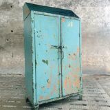 Old cabinet iron sideboard blue