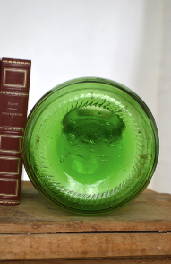 Green cylinder vase