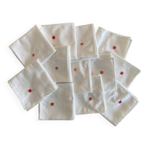 Lot de 12 serviettes - coton