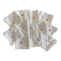 Lot de 12 serviettes damassées brodées à la main - 48x48 cm - Coton