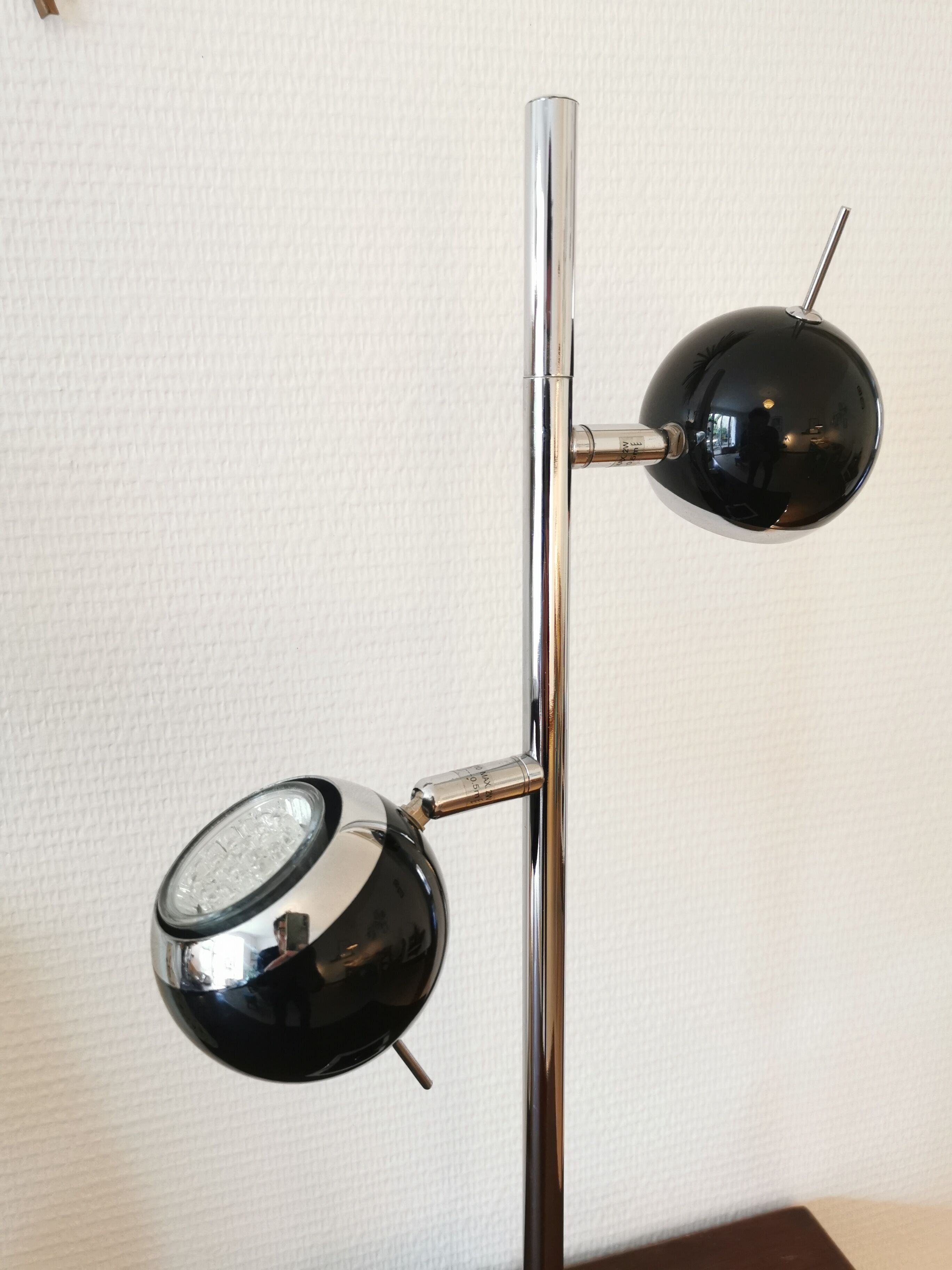 Vintage eyeball lamp Seylumière Hary