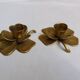 Bougeoirs fleur trefle en  laiton