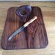 Cheese platter and his knife cutting board kitchen utensils