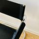 Pair of tubular armchairs in metal and leather Style Marcel Breuer