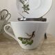 Vintage porcelain herbarium service 6 cups with plates