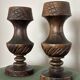 Wooden candle holders
