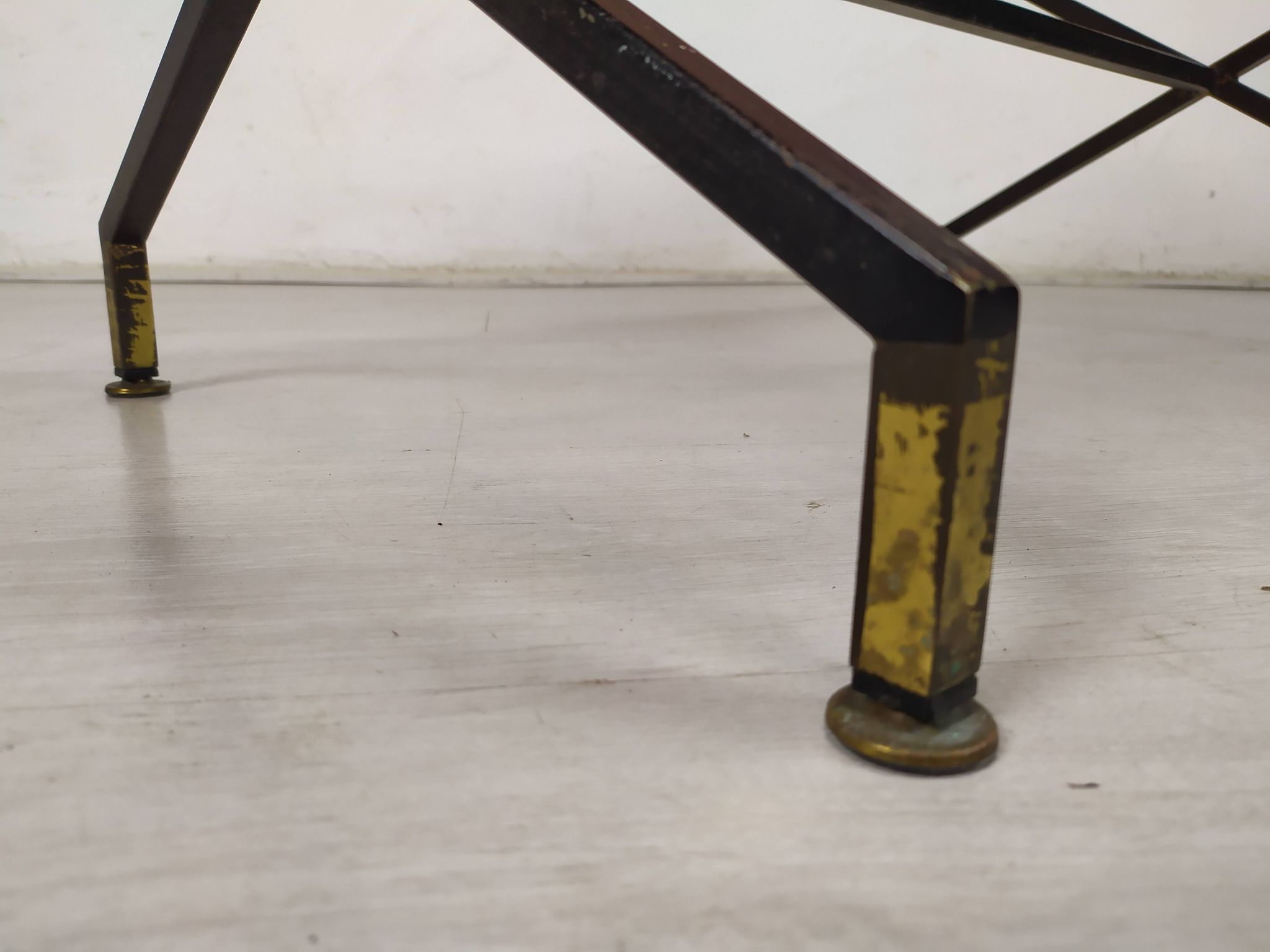 Table basse vintage verre