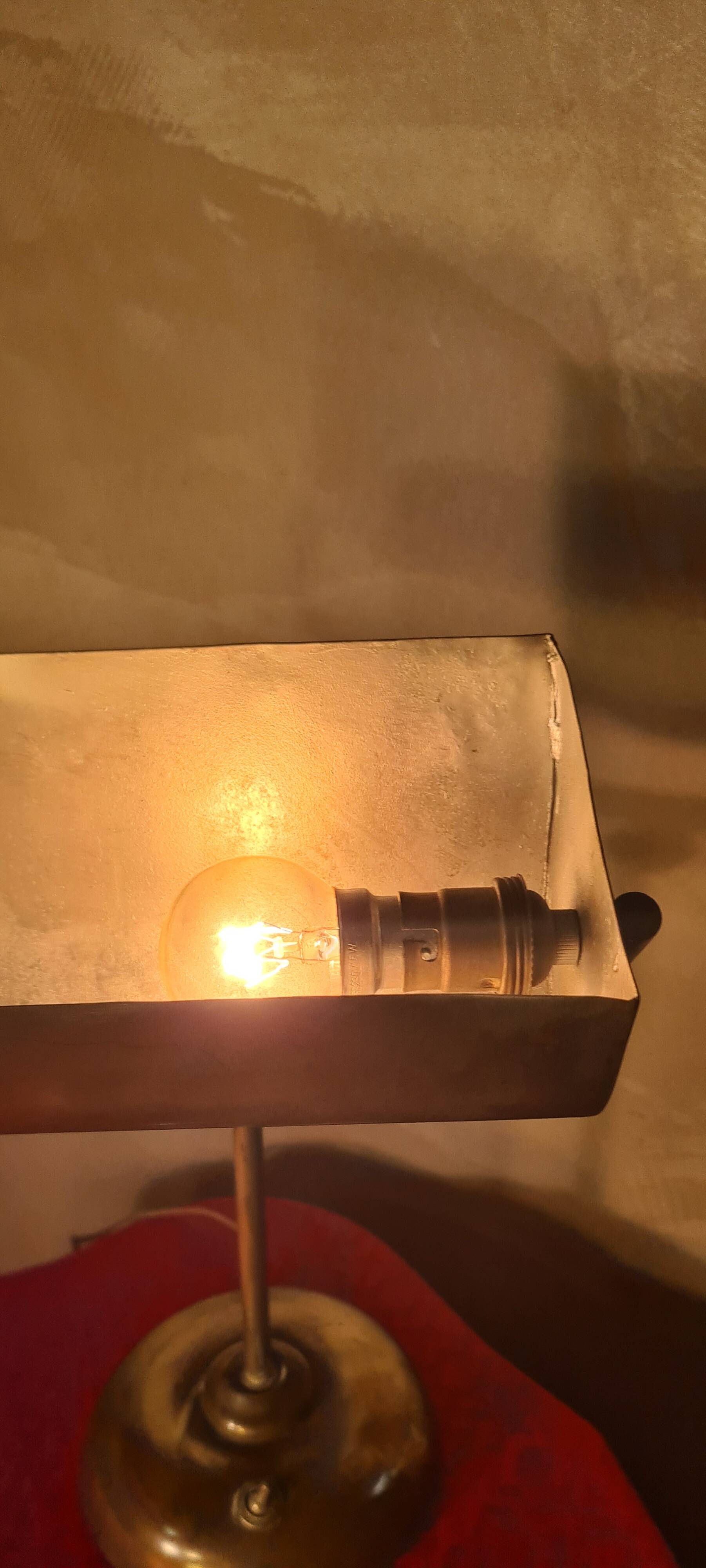 original 1920s articulated brass desk lamp 33x20