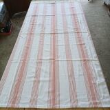 Nappe ancienne rose et blanche