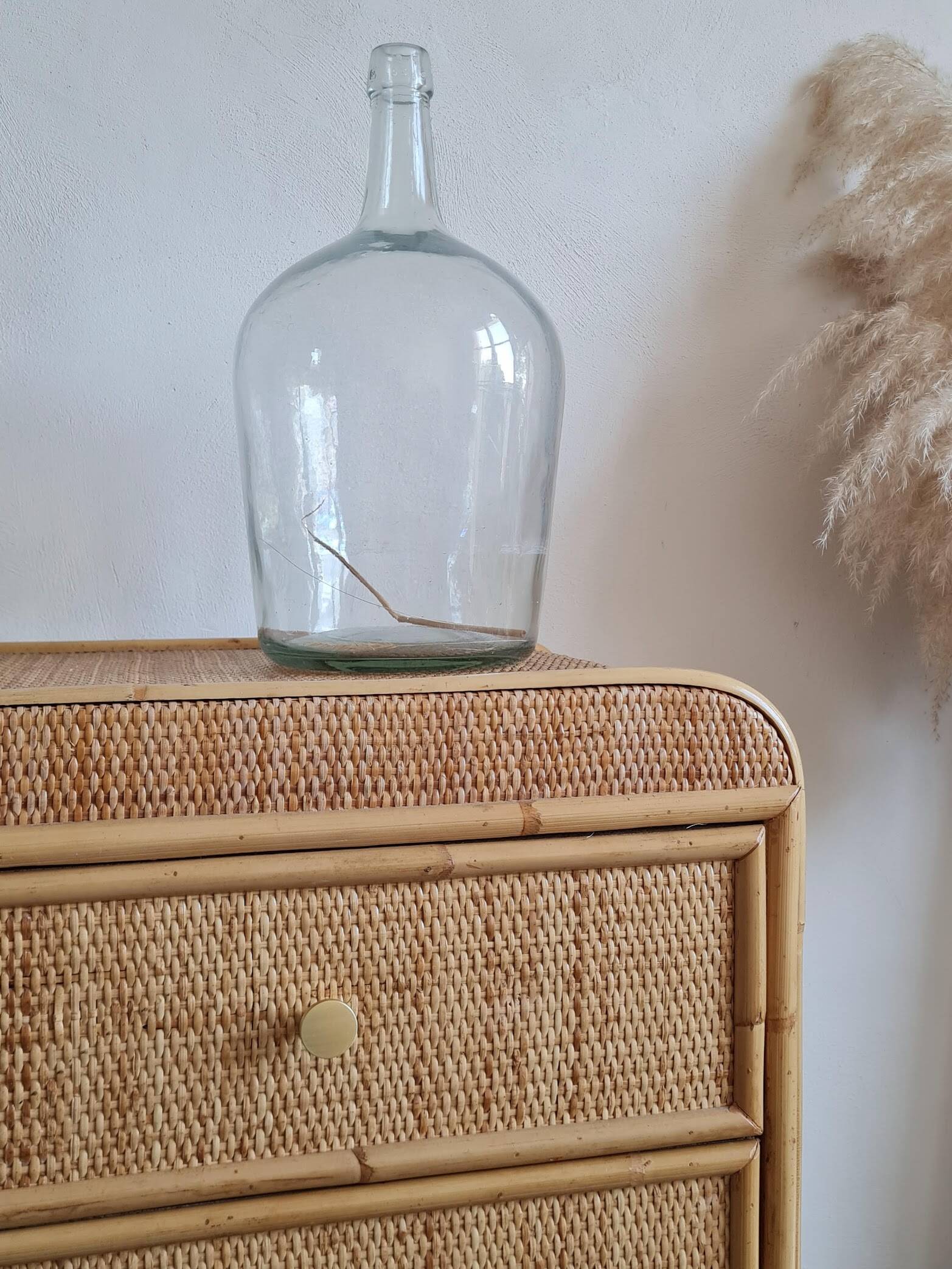 Vintage rattan chest of drawers